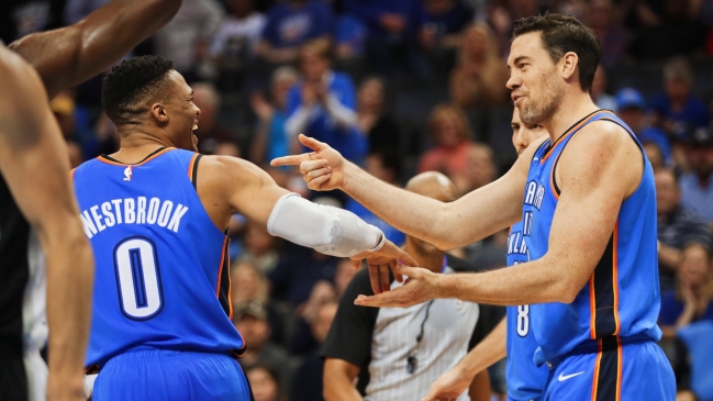 Russell Westbrook brilló en triunfo de Oklahoma City Thunder sobre San Antonio Spurs Russell Westbrook brilló en triunfo de Oklahoma City Thunder sobre San Antonio Spurs
