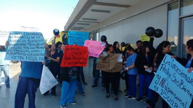 Funcionarios del nuevo Hospital de Antofagasta protestaron por falta de seguridad Funcionarios del nuevo Hospital de Antofagasta protestaron por falta de seguridad