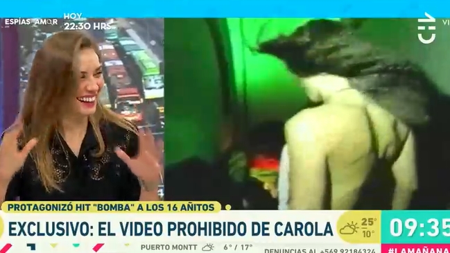 Carola de Moras se ruborizó por actuación en videoclip noventero Carola de Moras se ruborizó por actuación en videoclip noventero