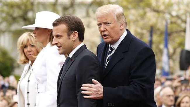 Trump a Macron en la Casa Blanca: 