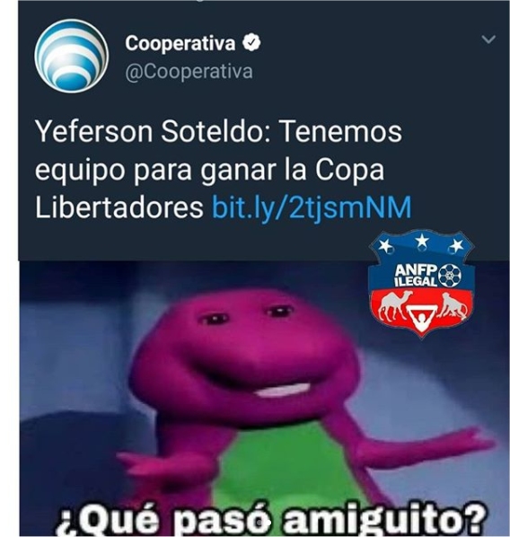 Universidad de Chile sufrió una dura derrota 7-0 en su visita a Cruzeiro por la Copa Libertadores y los memes no tuvieron piedad del equipo estudiantil. Universidad de Chile sufrió una dura derrota 7-0 en su visita a Cruzeiro por la Copa Libertadores y los memes no tuvieron piedad del equipo estudiantil.