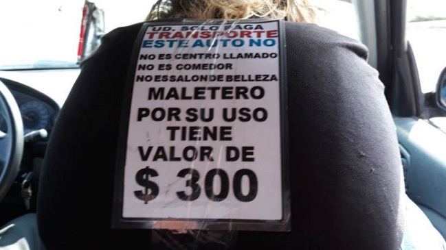 Denuncian abusivo cobro de taxista: Pedía dinero extra para usar el maletero Denuncian abusivo cobro de taxista: Pedía dinero extra para usar el maletero