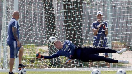 Jorge Sampaoli entrenó penales con miras al partido con Francia en Rusia 2018