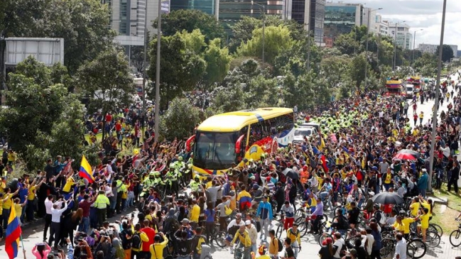 La monumental bienvenida que recibió la selección colombiana en Bogotá La monumental bienvenida que recibió la selección colombiana en Bogotá