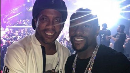  Carrete de lujo: Ronaldinho y Mayweather se fueron de fiesta en Miami  