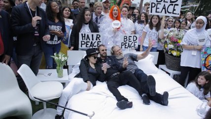 Yoko Ono recreó    Yoko Ono recreó