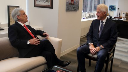   Presidente Piñera se reunió con Bill Clinton en el marco de su gira por EEUU 