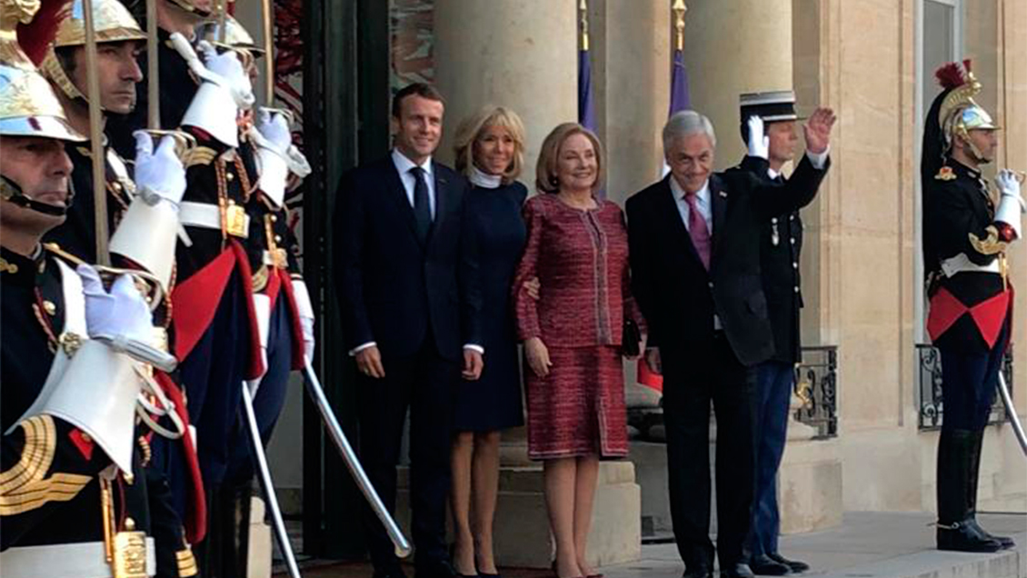 Presidente Piñera se reunió con el mandatario francés Emmanuel Macron