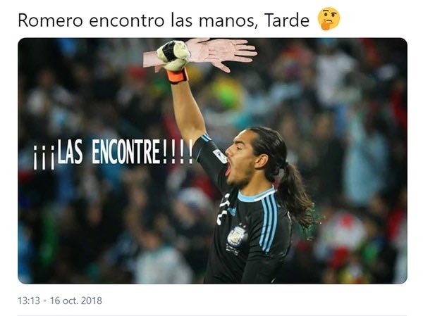 Tanto Lionel Messi, quien no jugó tras no haber sido convocado, como el meta Sergio Romero, sindicado como el principal responsable de la derrota, fueron los grandes protagonistas de los memes por la caída de Argentina ante Brasil. Tanto Lionel Messi, quien no jugó tras no haber sido convocado, como el meta Sergio Romero, sindicado como el principal responsable de la derrota, fueron los grandes protagonistas de los memes por la caída de Argentina ante Brasil.