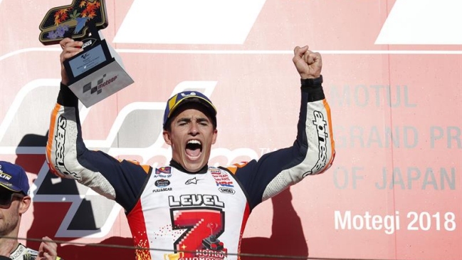 Marc Márquez ganó el Gran Premio de Japón y logró su quinto título mundial del Moto GP Marc Márquez ganó el Gran Premio de Japón y logró su quinto título mundial del Moto GP