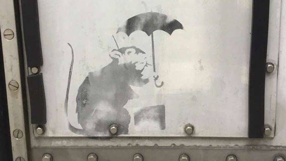 Tokio investiga si grafiti de una rata con paraguas es obra de Banksy Tokio investiga si grafiti de una rata con paraguas es obra de Banksy