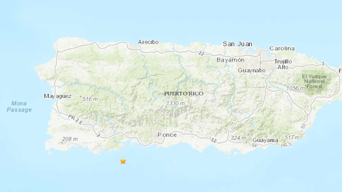 Fuerte sismo remeció Puerto Rico este martes