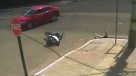 Mujer fue chocada en su moto y cayó a alcantarilla Mujer fue chocada en su moto y cayó a alcantarilla
