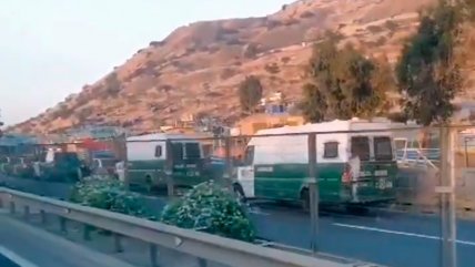   Fuerte contingente policial para desalojar la toma en el cerro Renca 