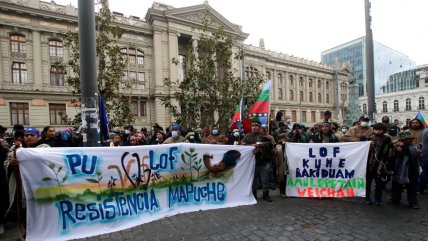  Comunidades mapuche se manifestaron afuera de la sede de la Convención  