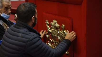   El Salón de Honor del Congreso se engalana para la primera Cuenta Pública del Presidente Boric 