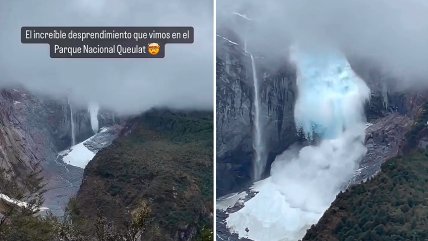  Captan desprendimiento de glaciar en Parque Nacional Queulat  