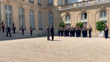  Macron recibió al Presidente Boric en el último día de la gira presidencial por Europa  
