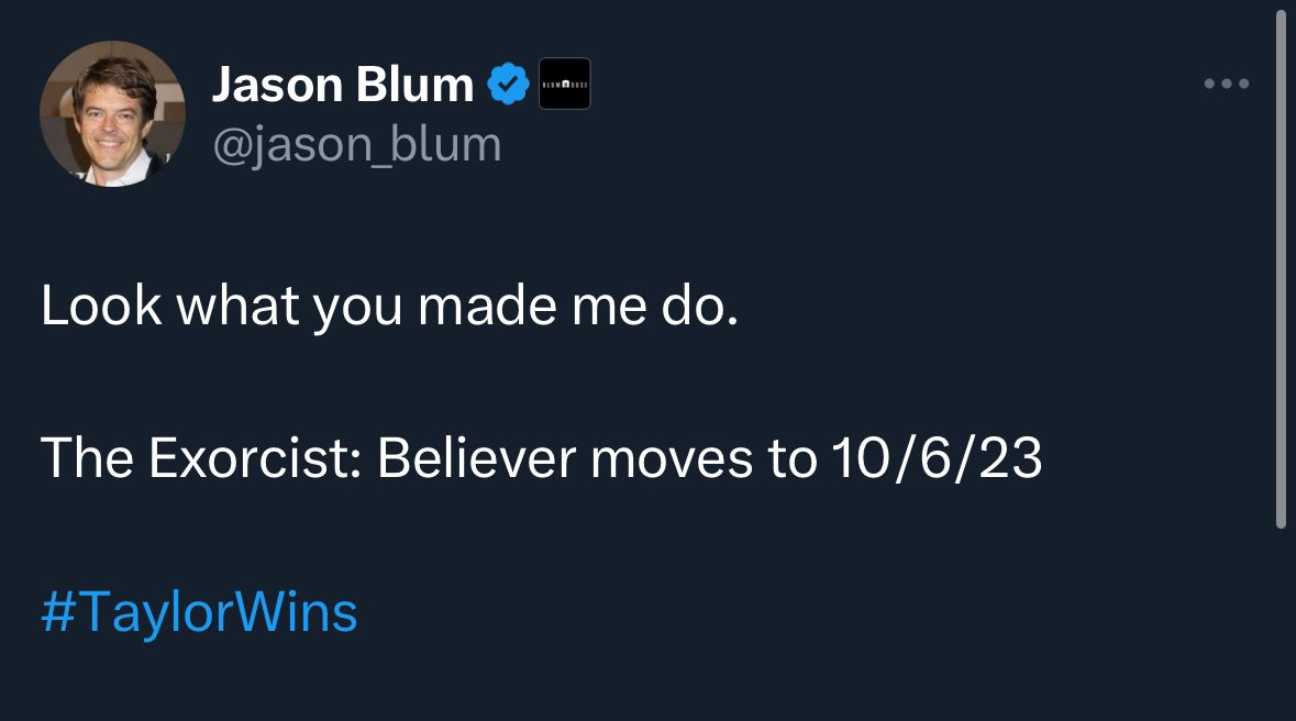 Jason Blum se refiere a Taylor Swift