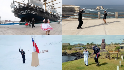   Marinos de todo Chile bailaron cueca en el mes de Fiestas Patrias 