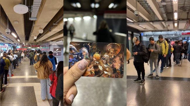 Enormes filas en el Metro de Santiago por Tarjeta Bip! de 