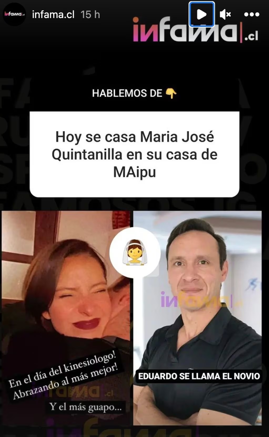 Se casó: María José Quintanilla contrajo matrimonio en reservada ceremonia con Eduardo Carrasco