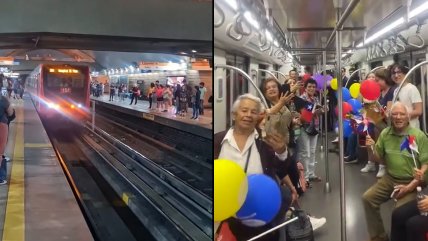   Banderitas, globos y ceacheí: Vecinos festejan extensión de la Línea 2 