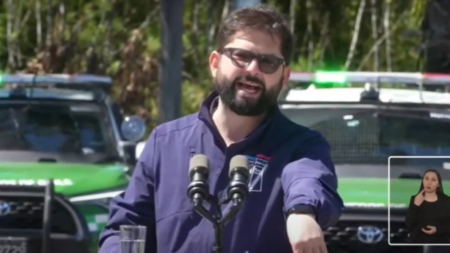 Presidente Boric pidió 