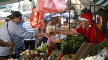  Ferias libres se llenaron de santiaguinos preparando la cena de Nochebuena  