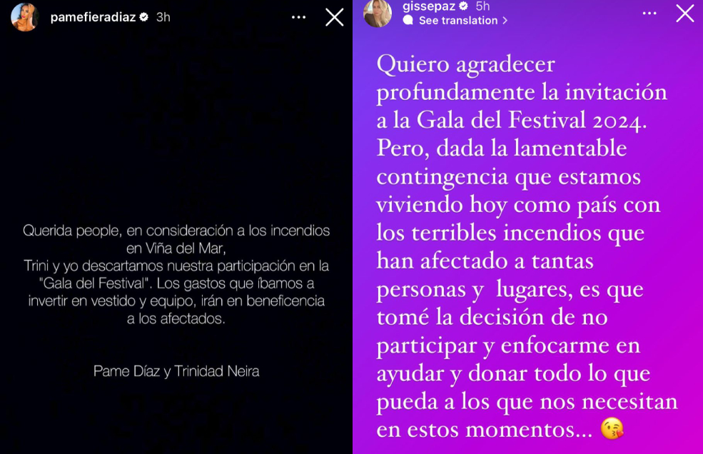 Figuras del espectáculo se bajan de la Gala de Viña 2024 