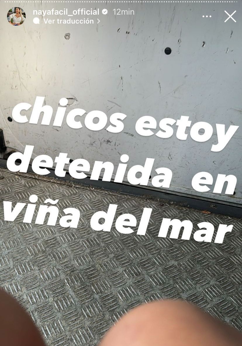 Naya Fácil reveló en redes que fue detenida en Viña del Mar