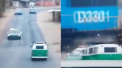  Tren impactó a vehículo de Carabineros que no frenó en cruce ferroviario  