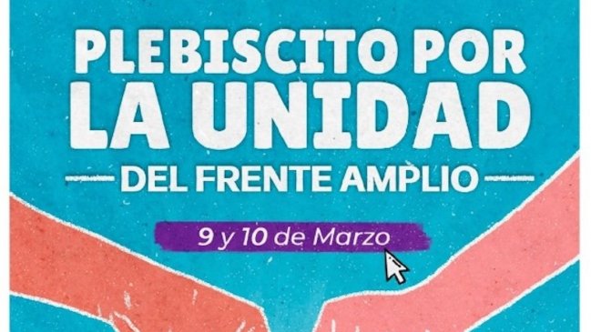 Frente Amplio vota su plebiscito unificador a partir de este sábado