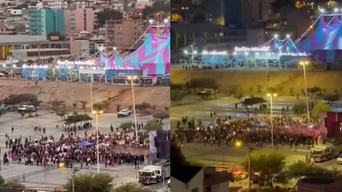 Manifestación contra alcalde impidió show de Garras de Amor en Antofagasta Manifestación contra alcalde impidió show de Garras de Amor en Antofagasta