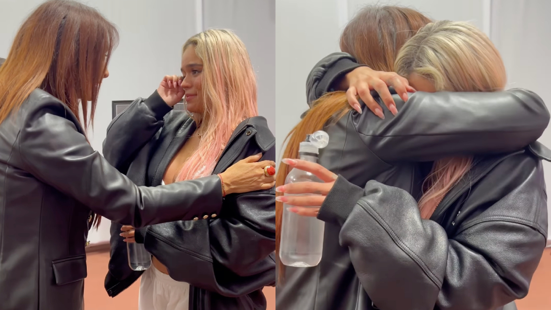 Karol G tuvo un emotivo reencuentro con Myriam Hernández en Chile Karol G tuvo un emotivo reencuentro con Myriam Hernández en Chile