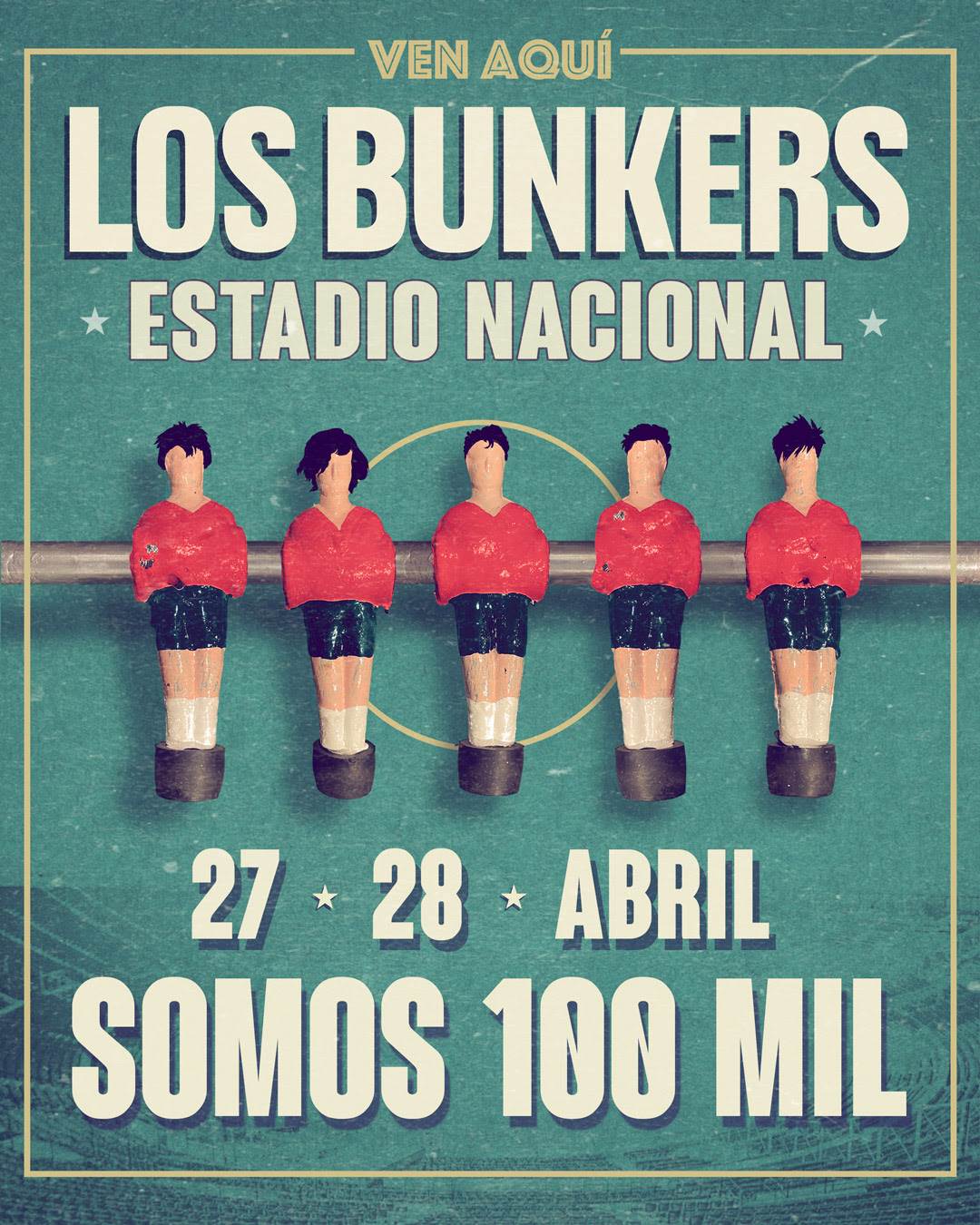 Los Bunkers se presentarán ante 100.000 personas en el Estadio Nacional
