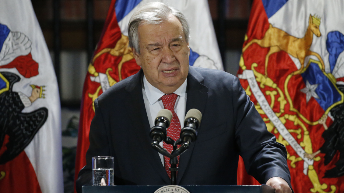 Secretario general de la ONU desde La Moneda: 