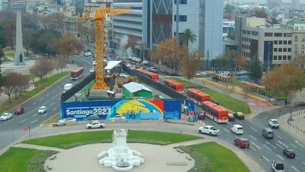   Rotura de matriz de agua causó congestión en Plaza Baquedano 