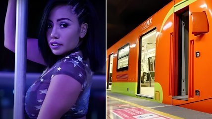 Influencer grabó video íntimo en vagón del metro de México