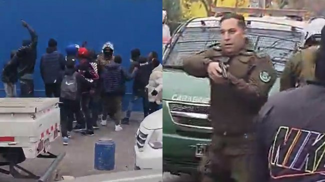 Carabineros fueron atacados en procedimiento en barrio Franklin: 18 detenidos