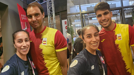   Paulina Vega compartió con Rafael Nadal y Carlos Alcaraz en la antesala de París 2024 