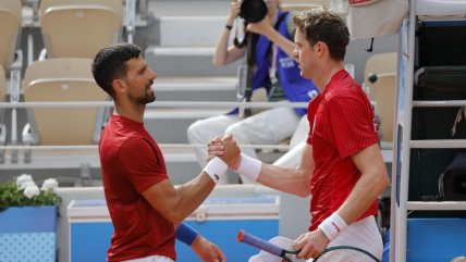   Nicolás Jarry tuvo entrenamiento de lujo junto a Novak Djokovic 