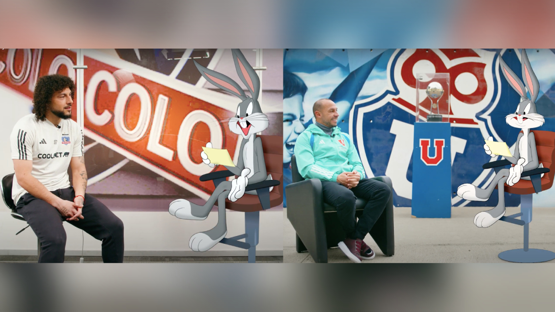 Es real: Bugs Bunny entrevistó a Maxi Falcón y Marcelo Díaz en la antesala del Superclásico Es real: Bugs Bunny entrevistó a Maxi Falcón y Marcelo Díaz en la antesala del Superclásico