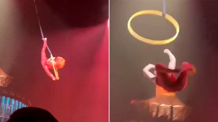   Artista sufrió dolorosa caída en pleno show de Cirque Du Soleil 