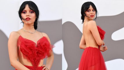   Jenna Ortega brilló en Venecia junto al elenco de 