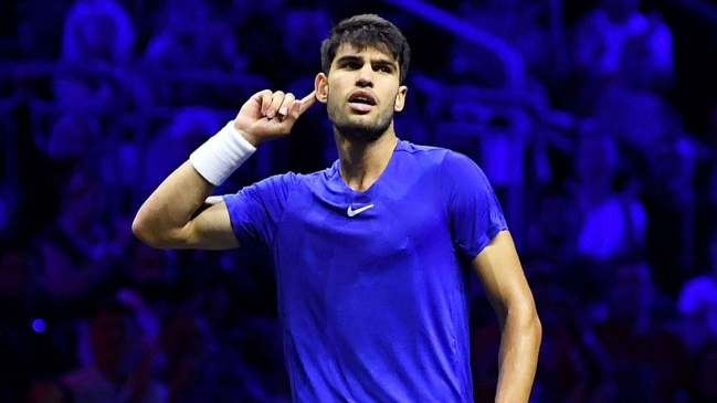   Alcaraz tomó revancha contra Shelton para igualar las acciones en la Laver Cup 