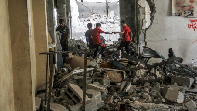 Israel atacó, por tercera vez en 72 horas, una escuela en Gaza