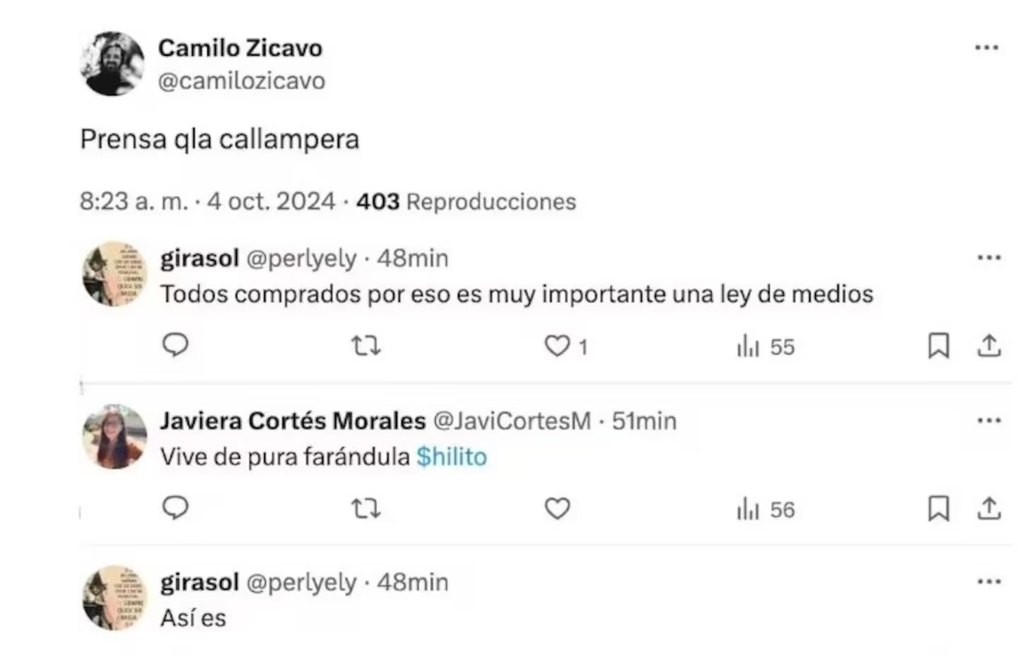 Camilo Zicavo lanzó dura crítica contra los medios