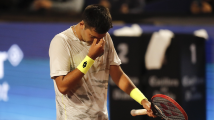   Tomás Barrios sufrió estrepitosa caída en cuartos del Challenger de Campinas 