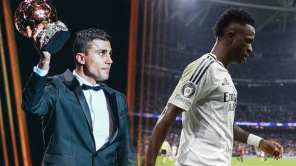   Revelaron diferencia entre Rodri y Vinícius en votaciones del Balón de Oro 